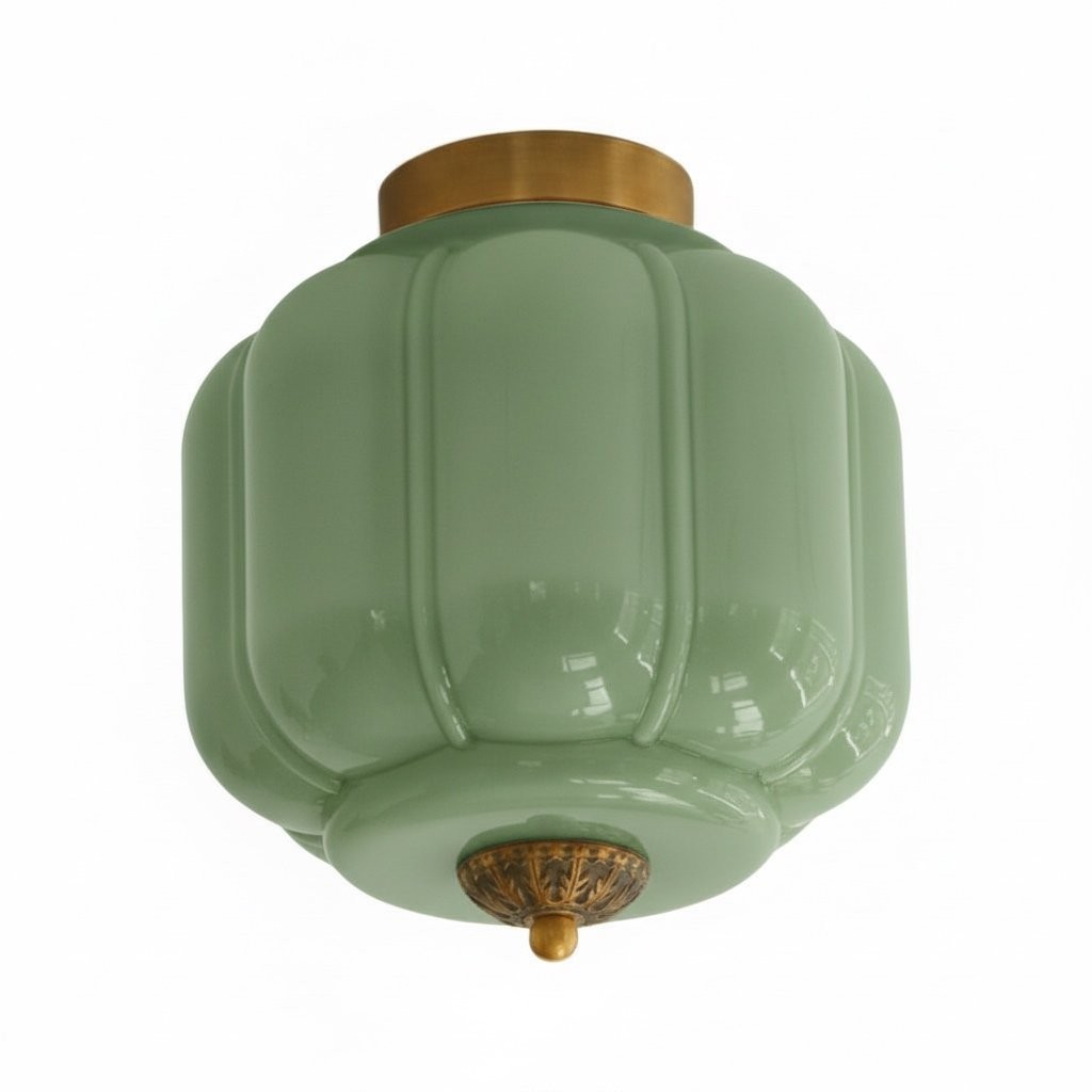 Eloise Vintage Lantern Style Ceiling Light – Elegant Glass Shade Fixture for Hallway K1137