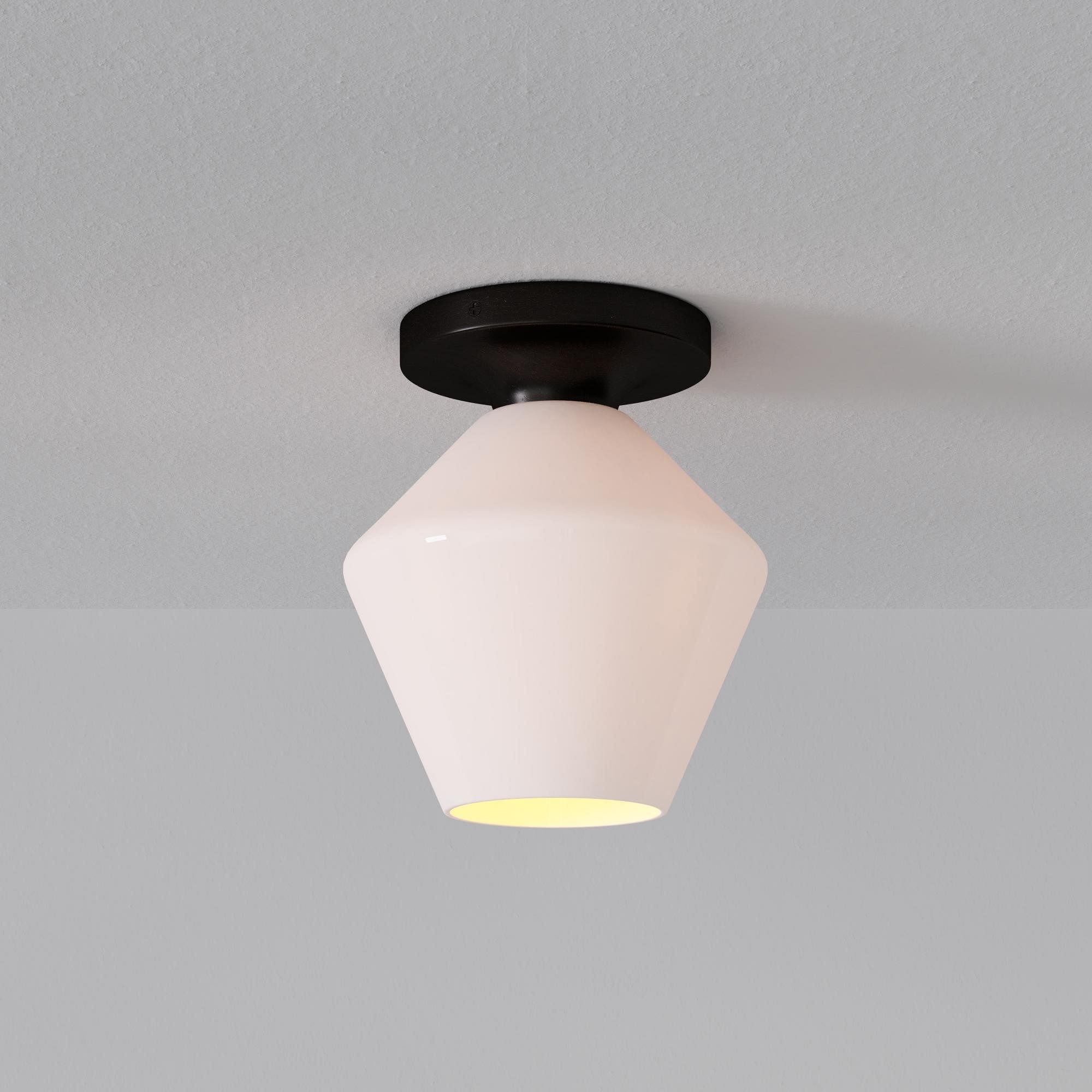 Merin Sleek Glass Ceiling Lamp - Geometric Flushmount Lamp for Dining Room K1223