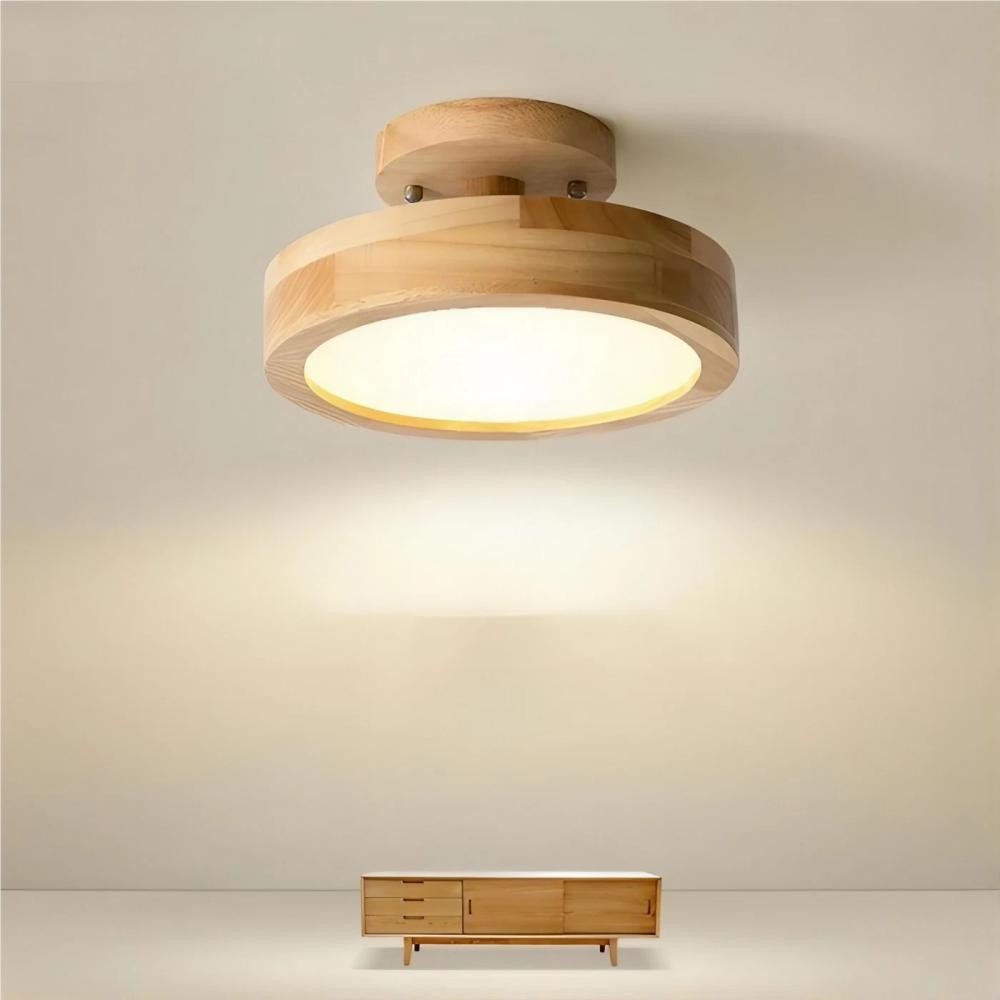 Scandinavian Design Round Wooden Ceiling Light K57