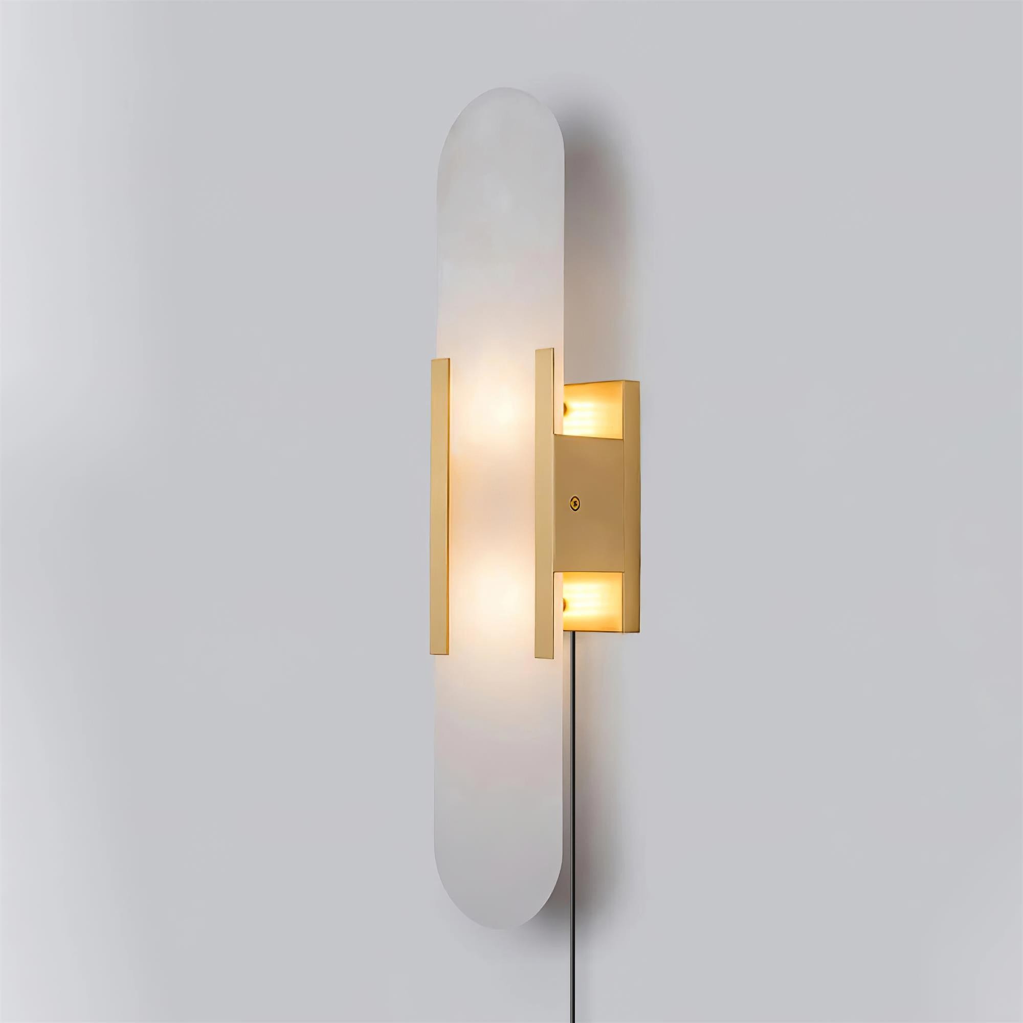 Alabaster Elongated Plug In Wall Lamp K501