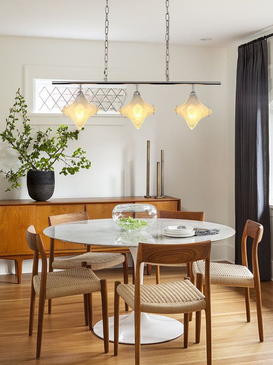 Art Deco Star Linear Pendant Light - Elegant Lighting for Kitchen Island  - Astris Cassiopeia K1577