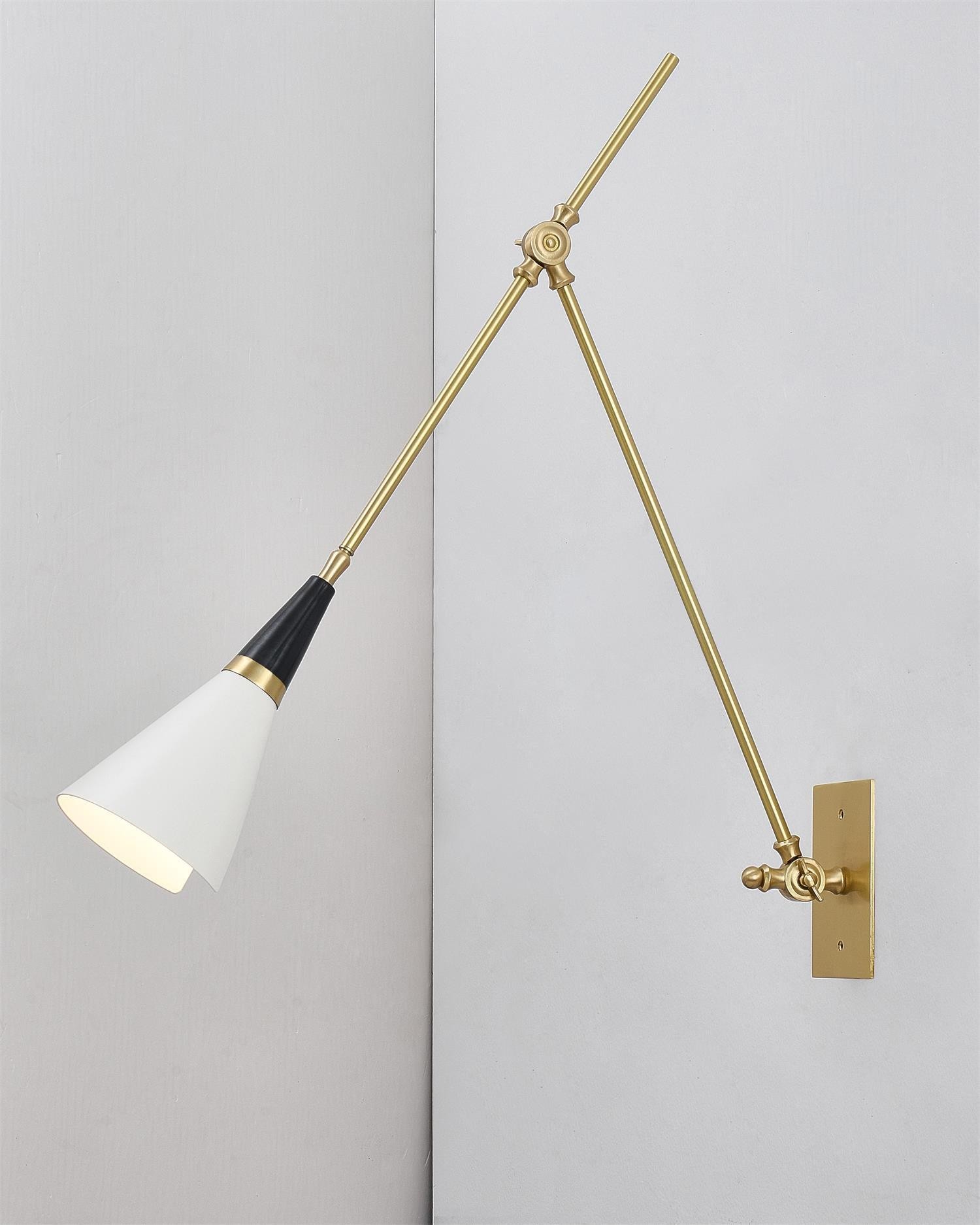 Vintage Metal Adjustable Swing Arm Wall Lamp K850