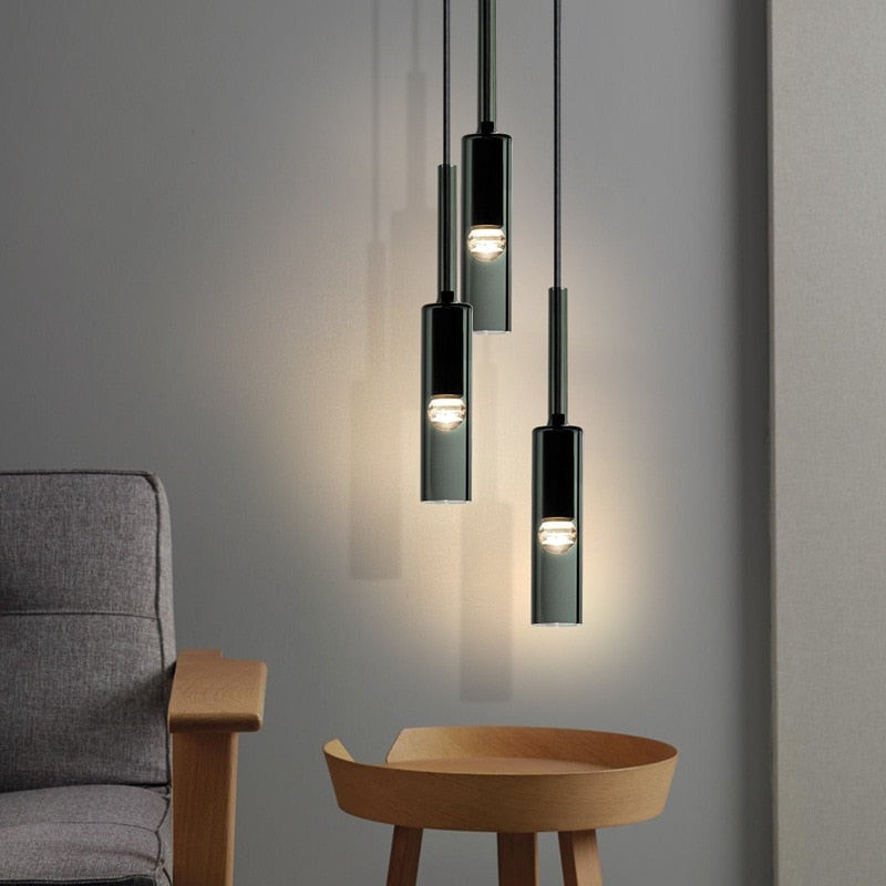 Modern Cylindrical Glass Pendant Light K855