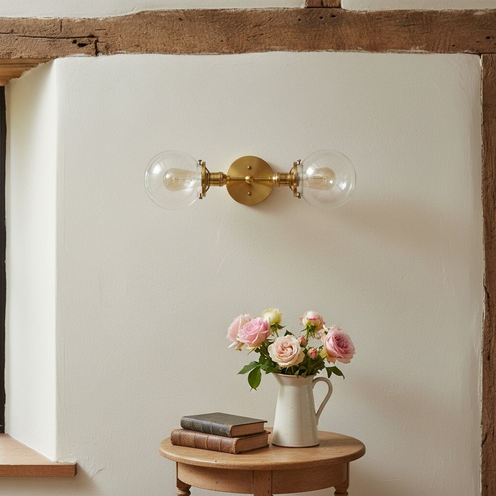 Lumio Globe Industrial Vanity Lighting- Modern Double Globe Wall Light K1510