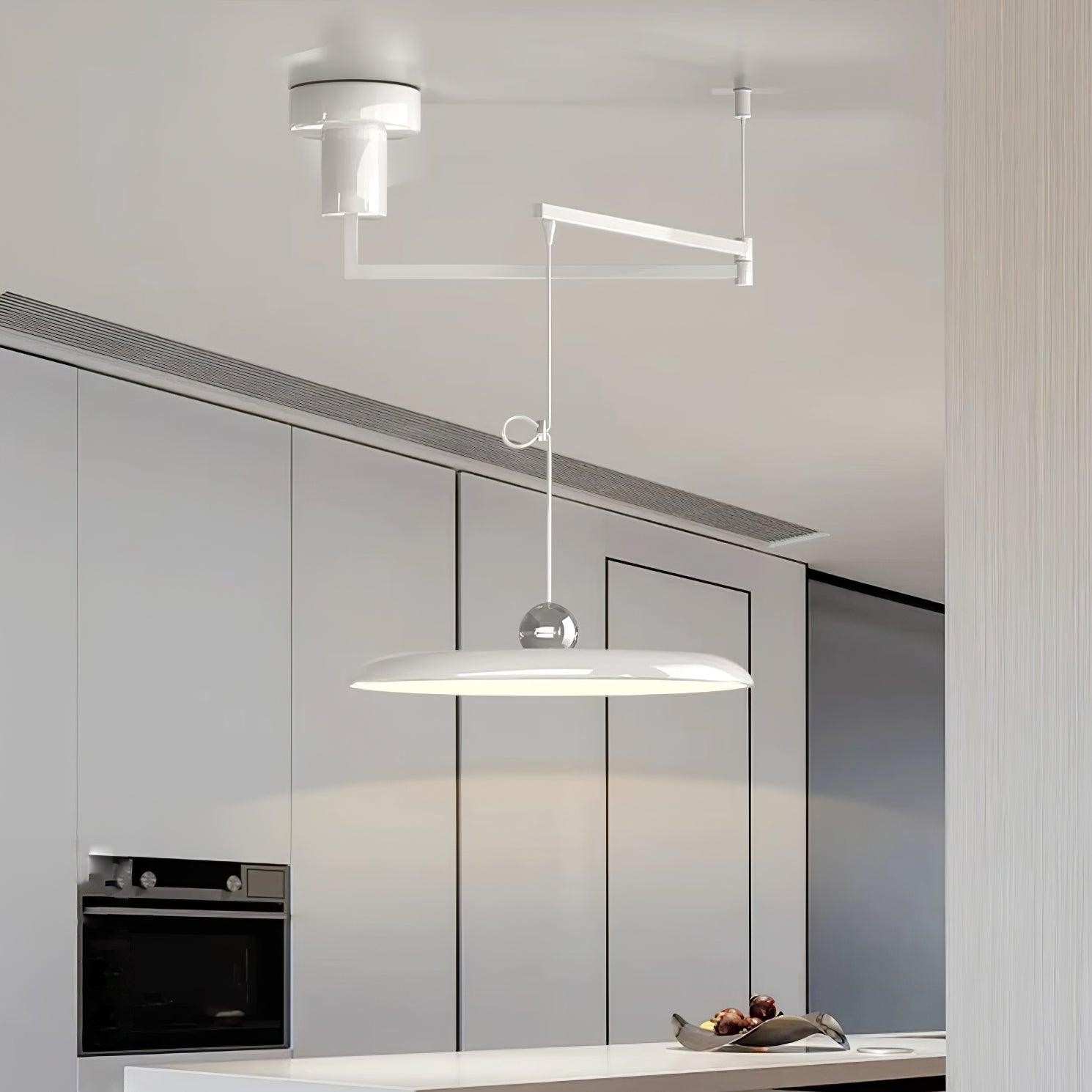 Simple Modern Adjustable Swing Arm Disc Pendant Lamp K705