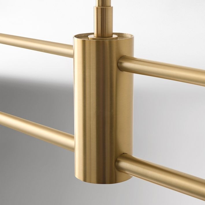 Calvor Linear 2 Light Chandelier - Porcelain Shades and Bronze Finish K1351