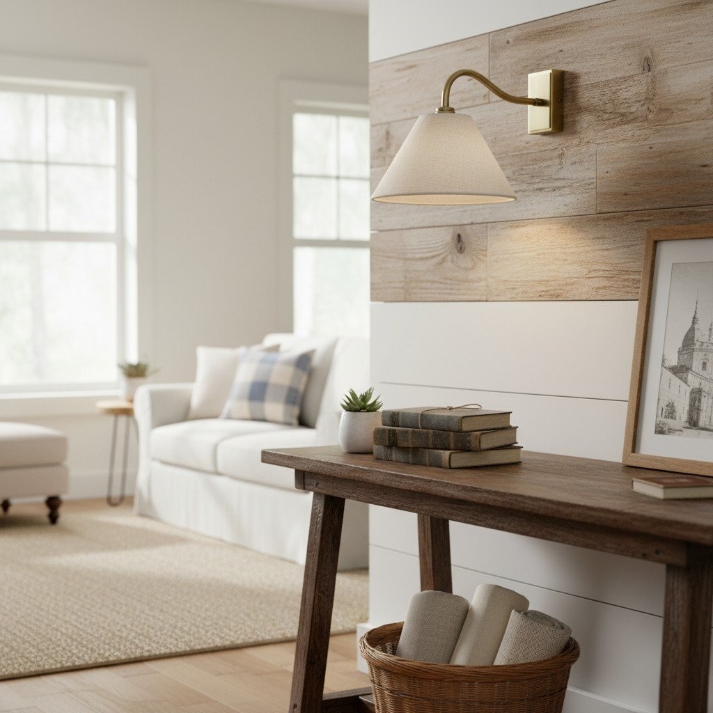 Lumweve Wall Light - Pleated Look Shade Refined Sconce for Corridor and Study K1884