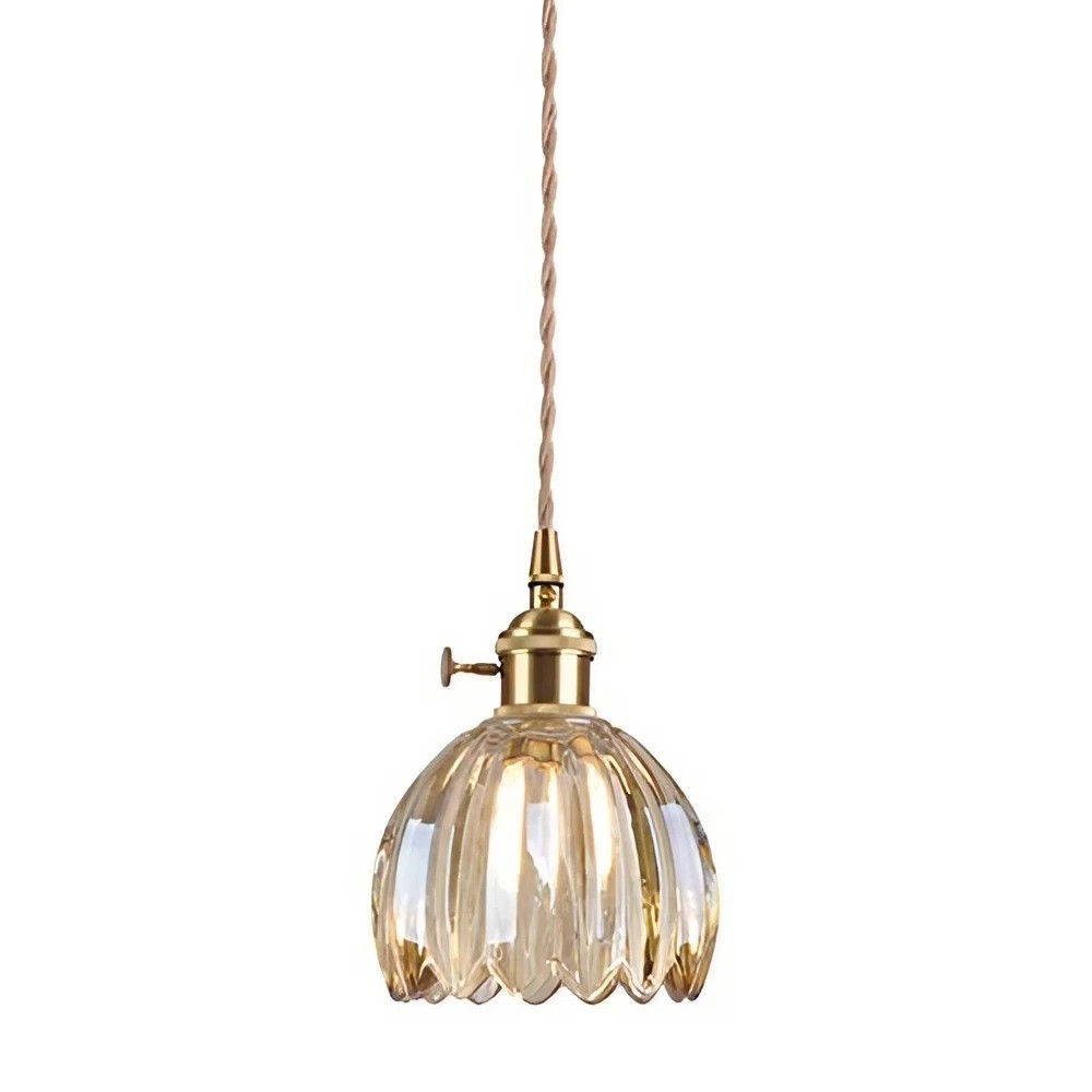 Vintage Glass Flower Pendant Light K18