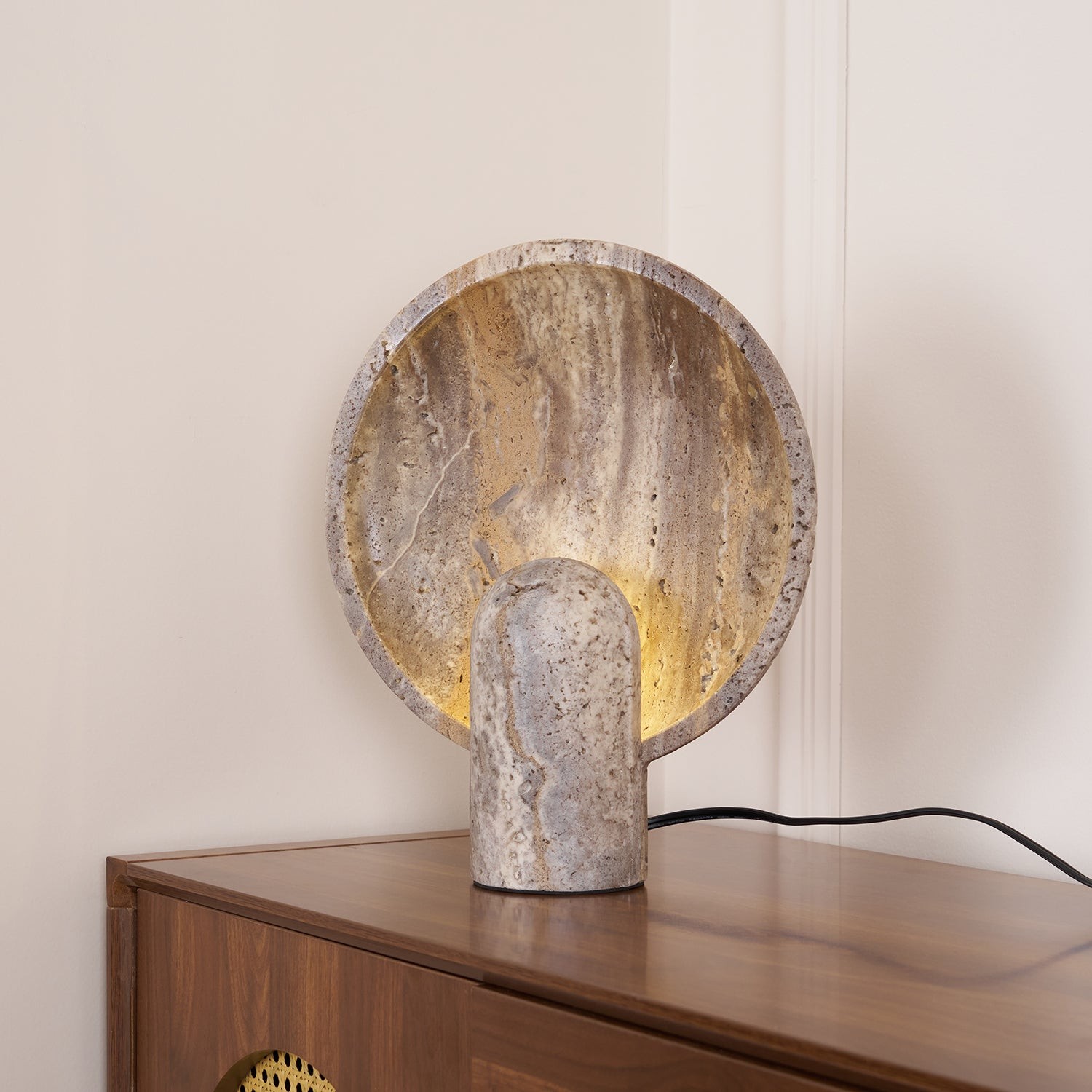 Wabi-sabi Style Eclipse Stone Table Lamp K831