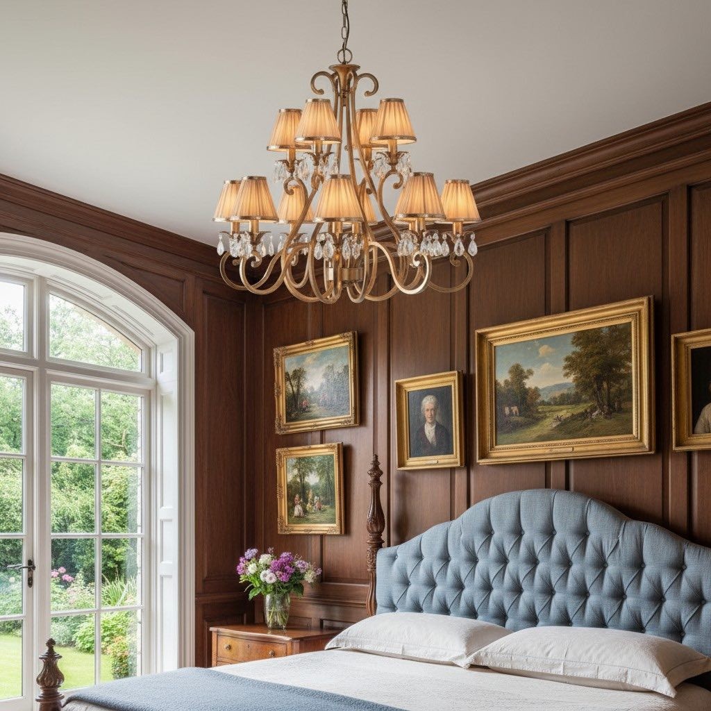 Talonis Multi-light Fabric Chandelier - Elegant Metal Curved Arms for Dining and Living K1900