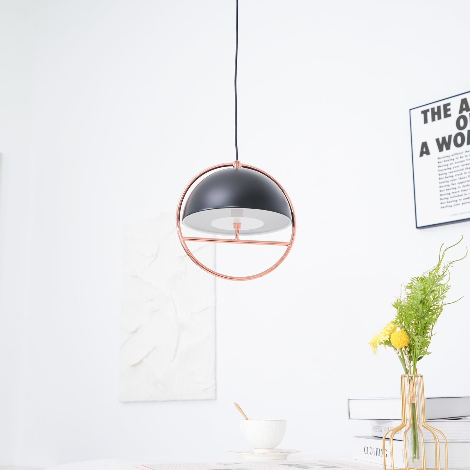 Nordic Hemispherical Ring Metal Pendant Lamp K426