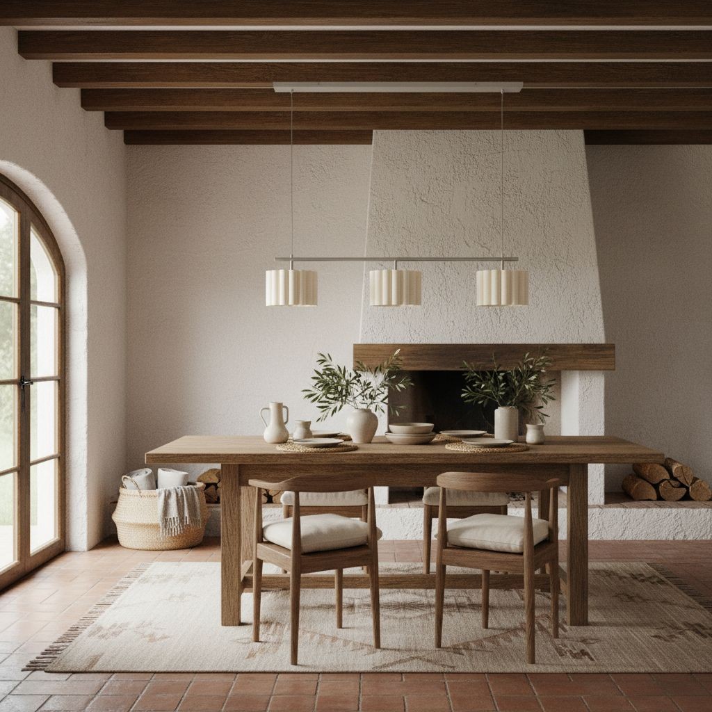 Velura Linear Pendant Light - Natural Linen Shade for Warm Ambiance K2044
