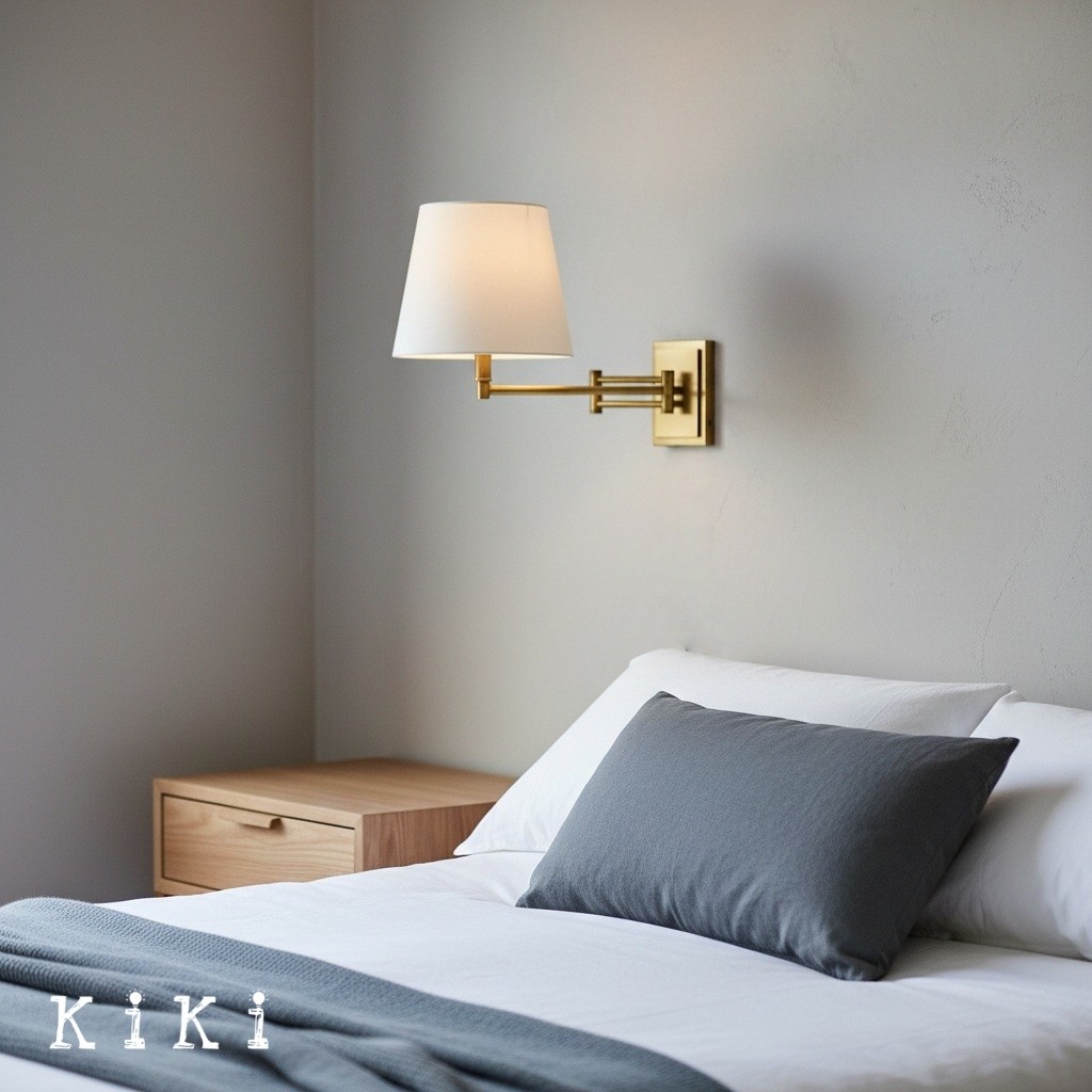 Arcuma Linen Shade Wall Light - Stylish Illumination for Living Room and Bedroom K2075