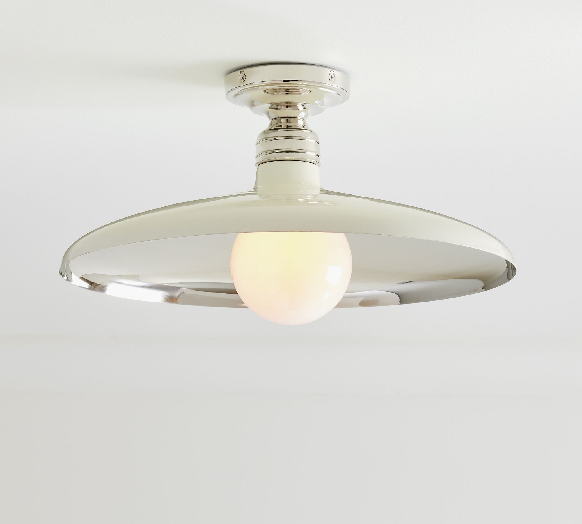 Forvara Farmhouse Metal Flush Mount Light - Black or White Ceiling Lamp K1332