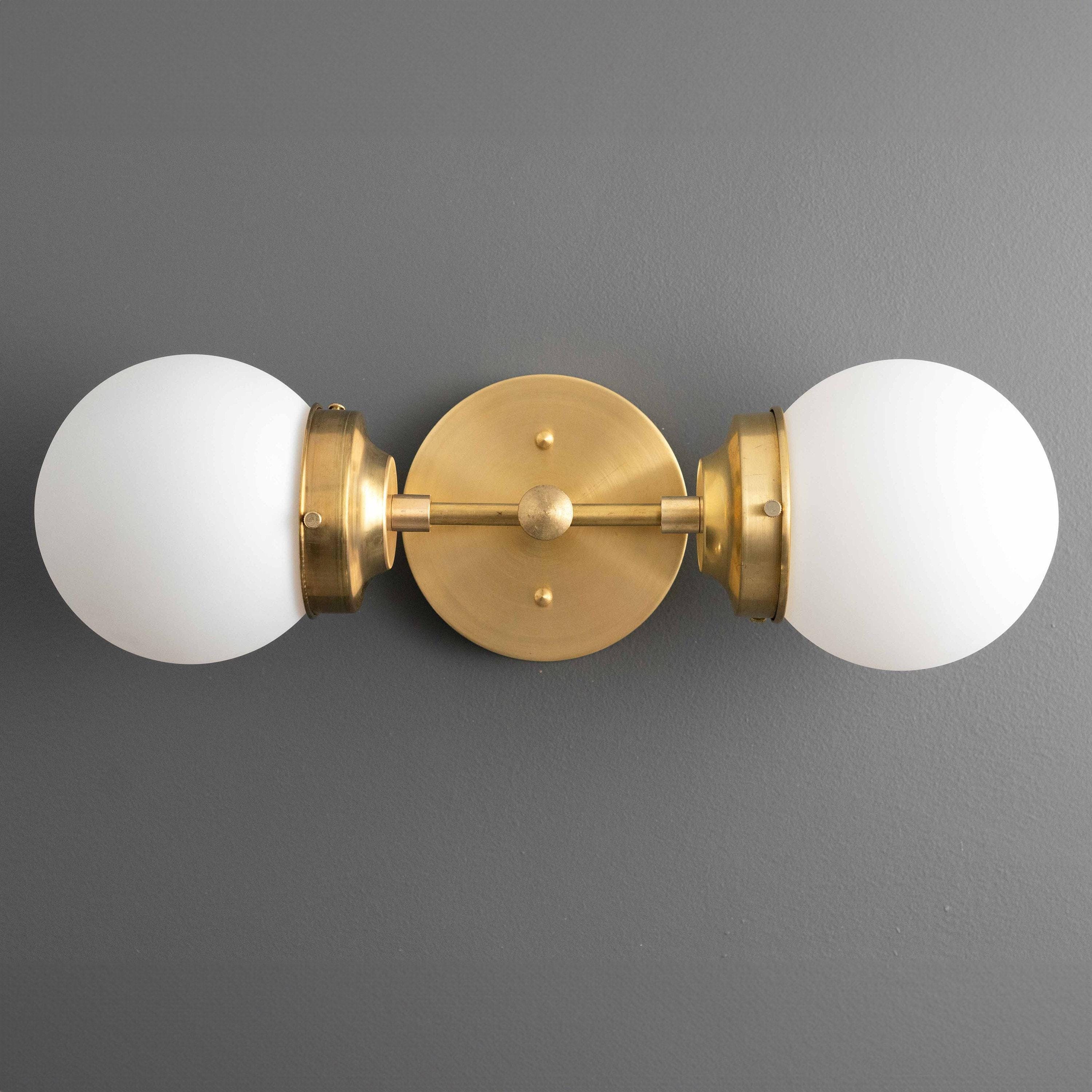 Lumio Globe Modern Geometric Sconce - Two Light Bathroom Vanity Lighting K1488