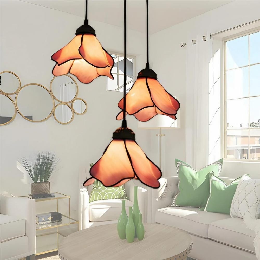 Vintage Versatile Flower Glass Pendant Light K31