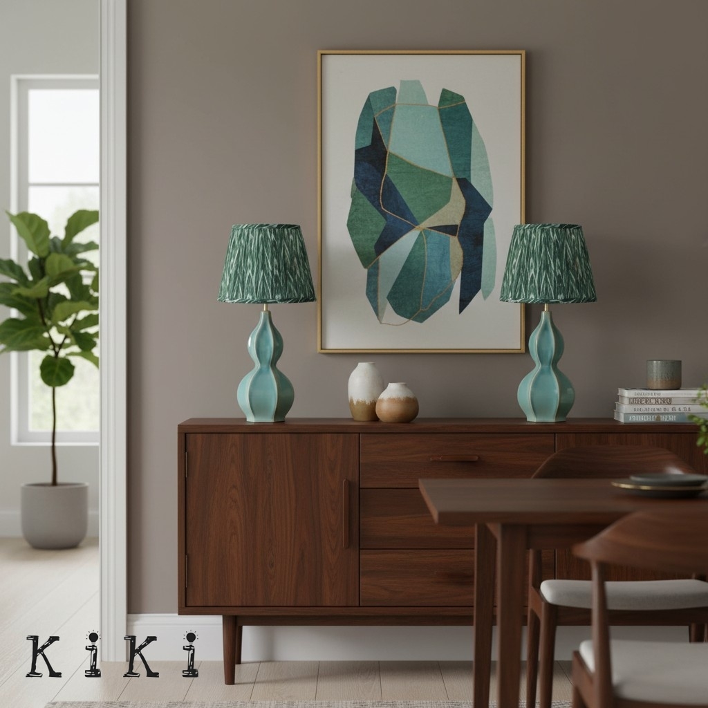 Thalune Coastal Modern Table Lamp with Textured Ceramic Design for Living Spaces K2170