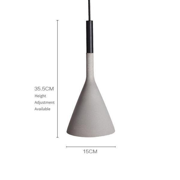Minimalist Aplomb Pendant Light - Cement Cone Pendant Light for Kitchen Island