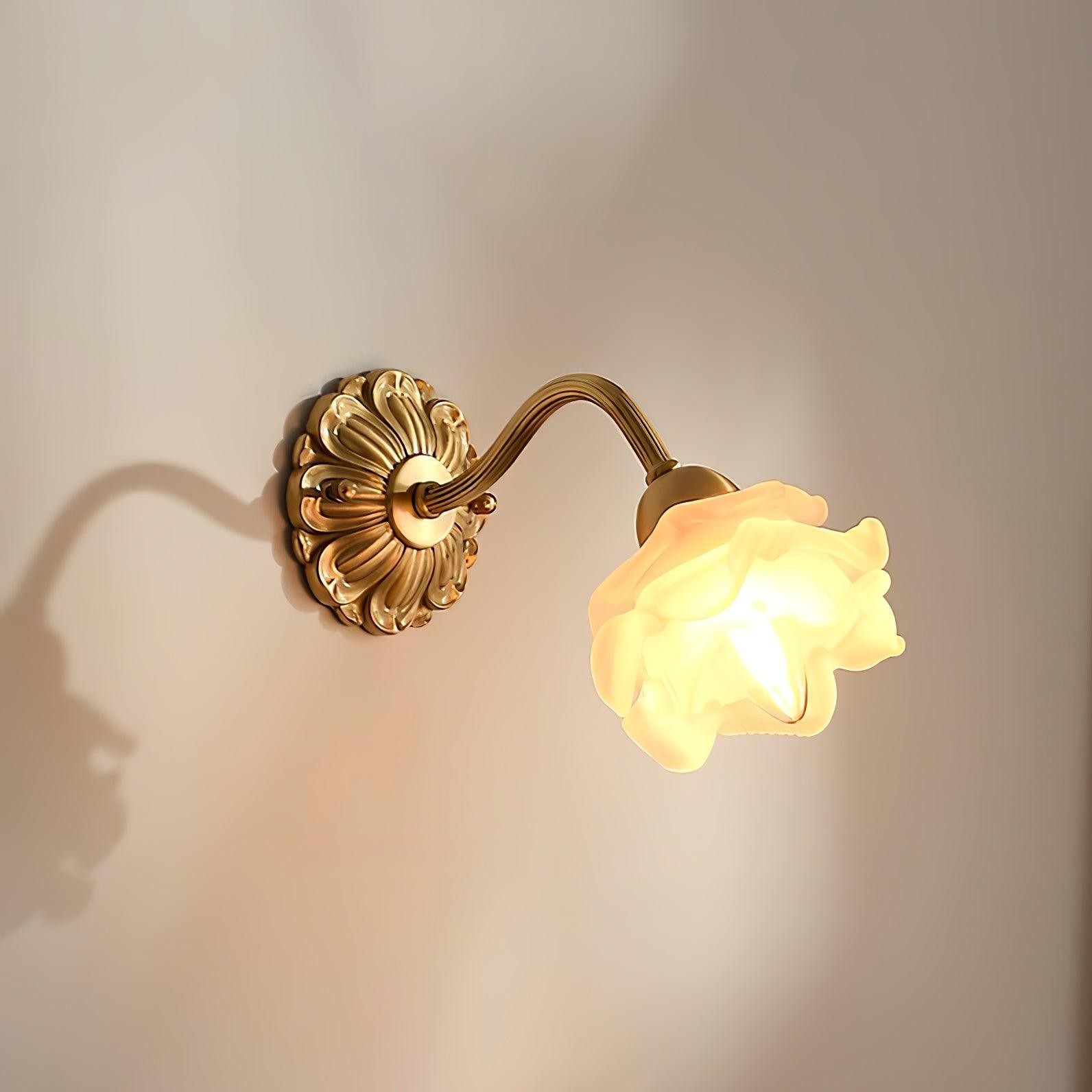 Brass Rose Wall Light K277