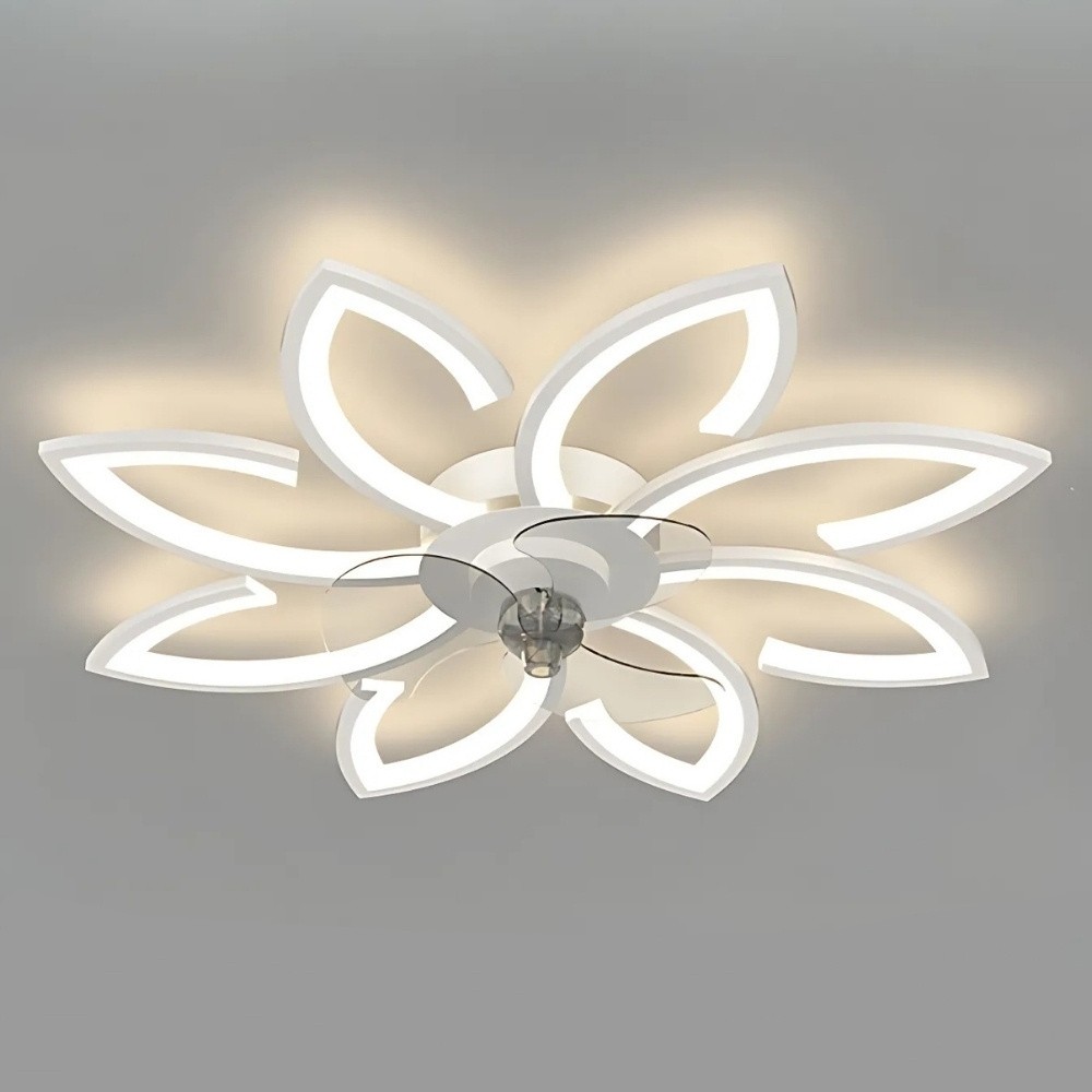 Art Decor Flower Quiet LED Ceiling Fan Light K1104