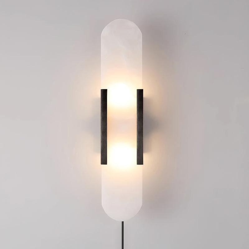 Alabaster Elongated Plug In Wall Lamp K501