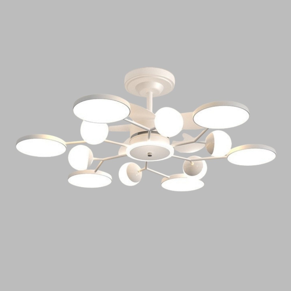 Nordic Branch Quiet Led Ceiling Fan Light K950