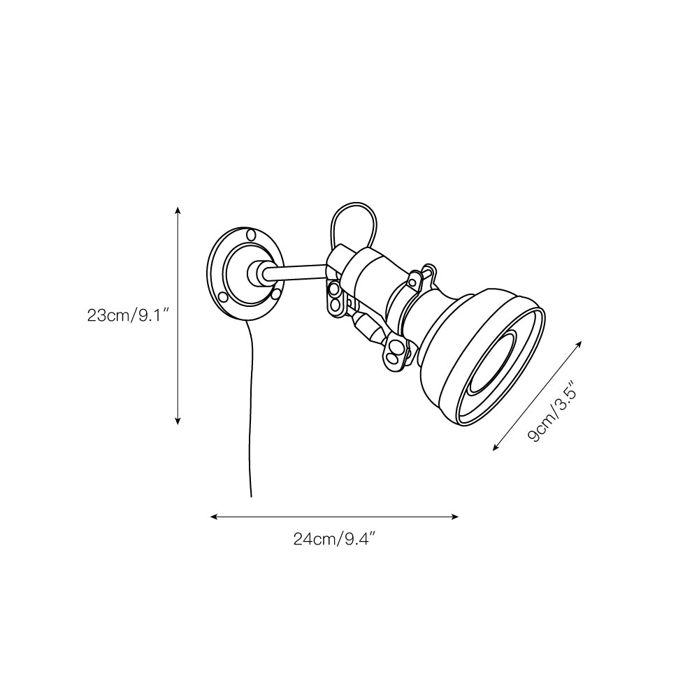Ralph Rocker Arm Plug-in Wall Lamp D489