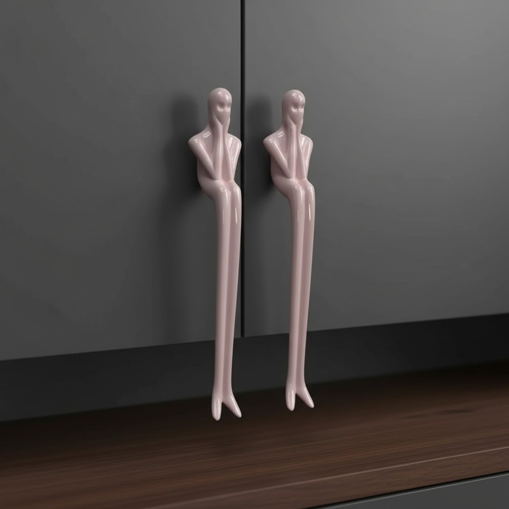 Verlitho Retro Cabinet Handle - Nordic Furniture Pull For Wardrobes and Drawers K2365