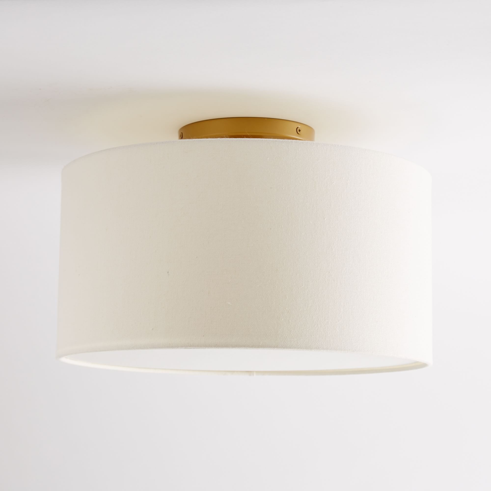 Jelvane Modern Fabric Shade Flushmount – Elegant Drum Ceiling Light for Any Room K1148