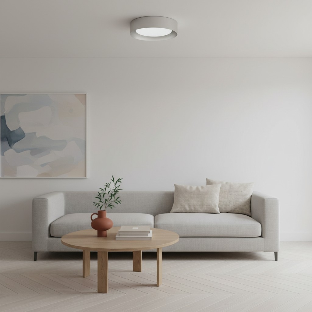 Velcora Contemporary Metal Flush Mount Ceiling Light - Elegant Drum Ceiling Fixture for Bedroom K2285