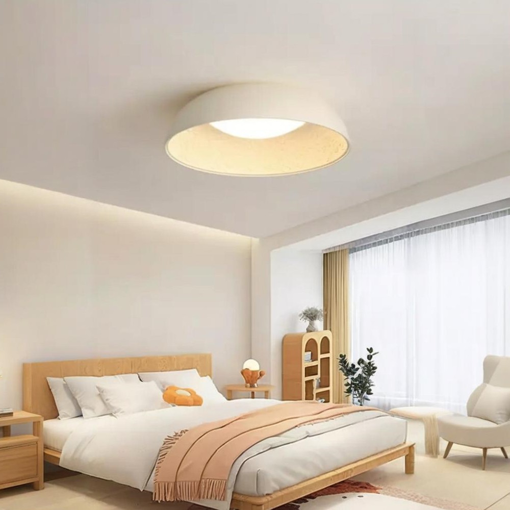 French Romantic Carved Round LED Ceiling Lamp K471