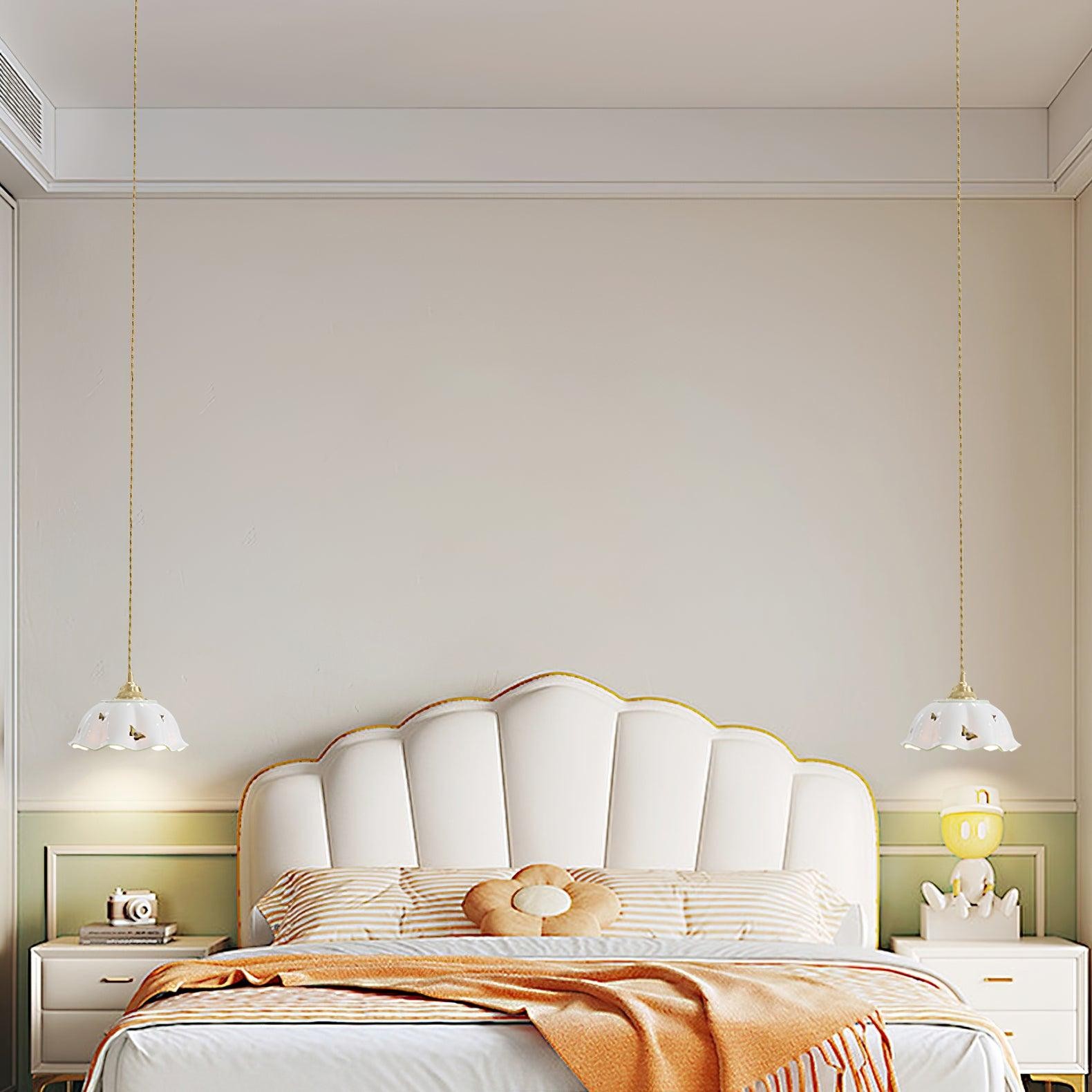 Retro Cream Style Ceramic Pendant Lamp K857
