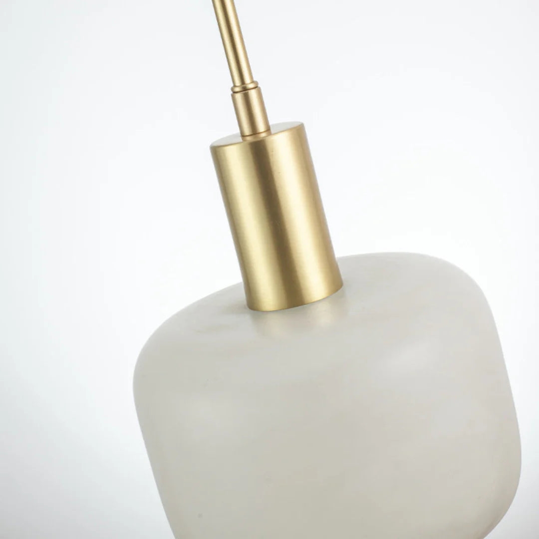Velia Acorn Alabaster Minimalist Pendant Light D944