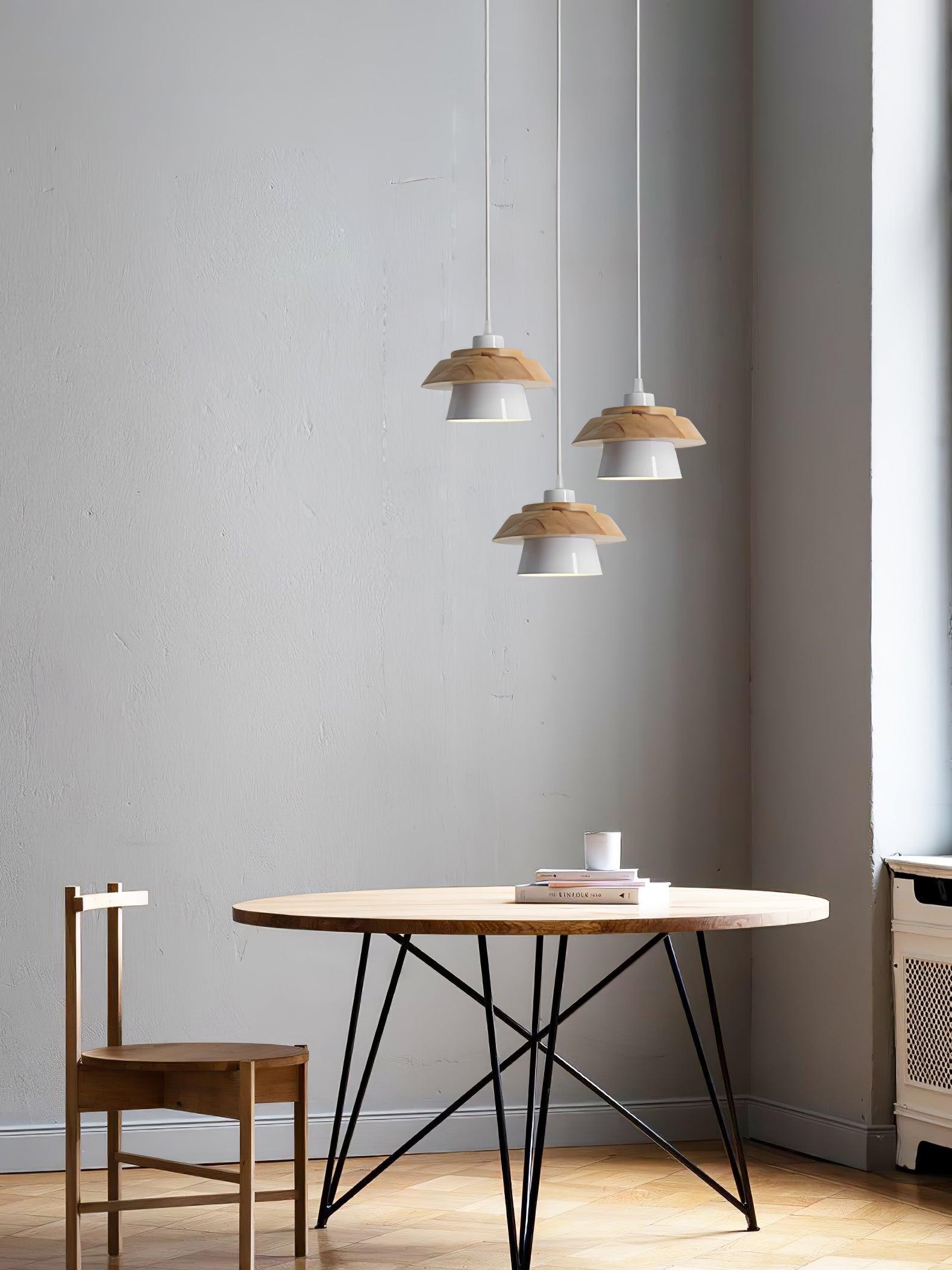 Stone Wood Pendant Lamp K677