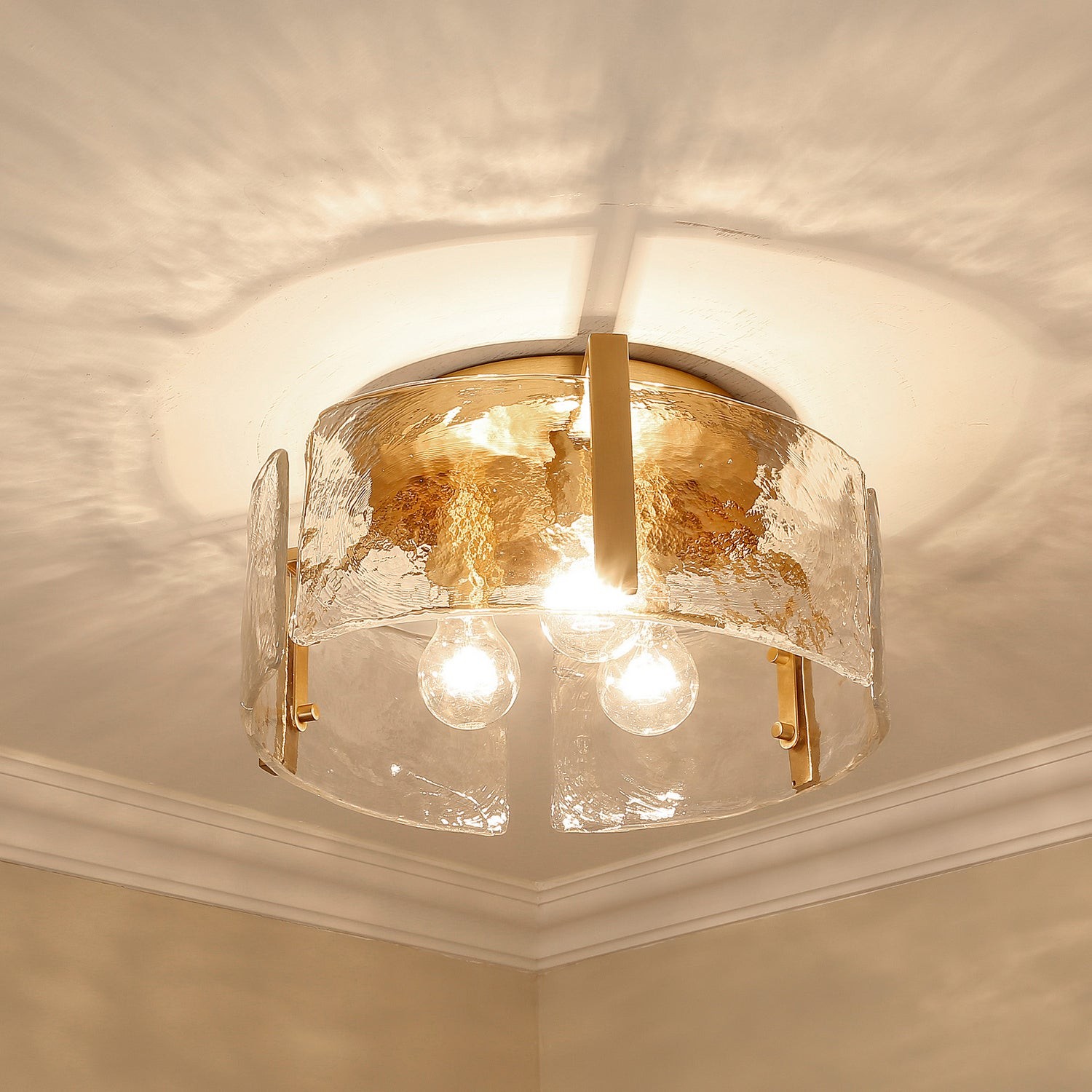 Nordic Light Luxury Flush Mount Ceiling Lamp for Living Room K840