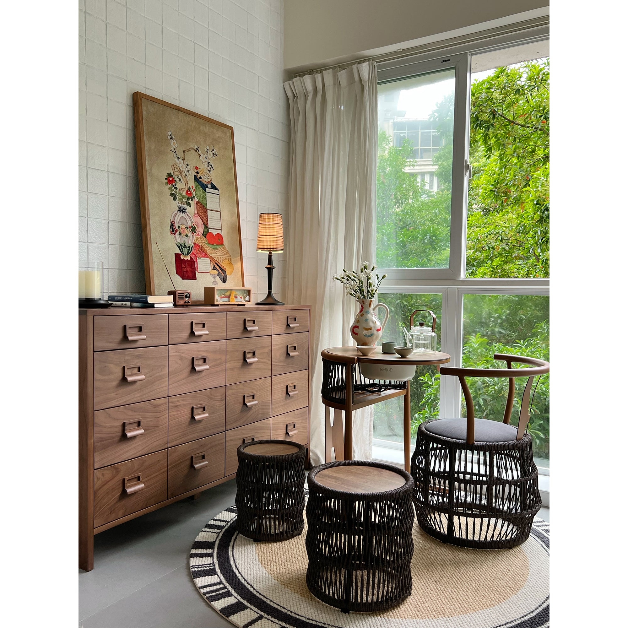 Devon Black Table Lamp (Built-in Battery) D709