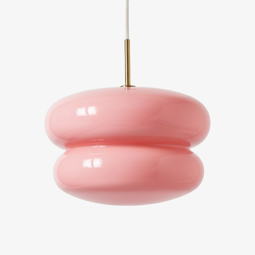 Orra Modern Opal Shade Pendant Lamp – Minimalist Glass Hanging Light For Kitchen or Bedroom K1427