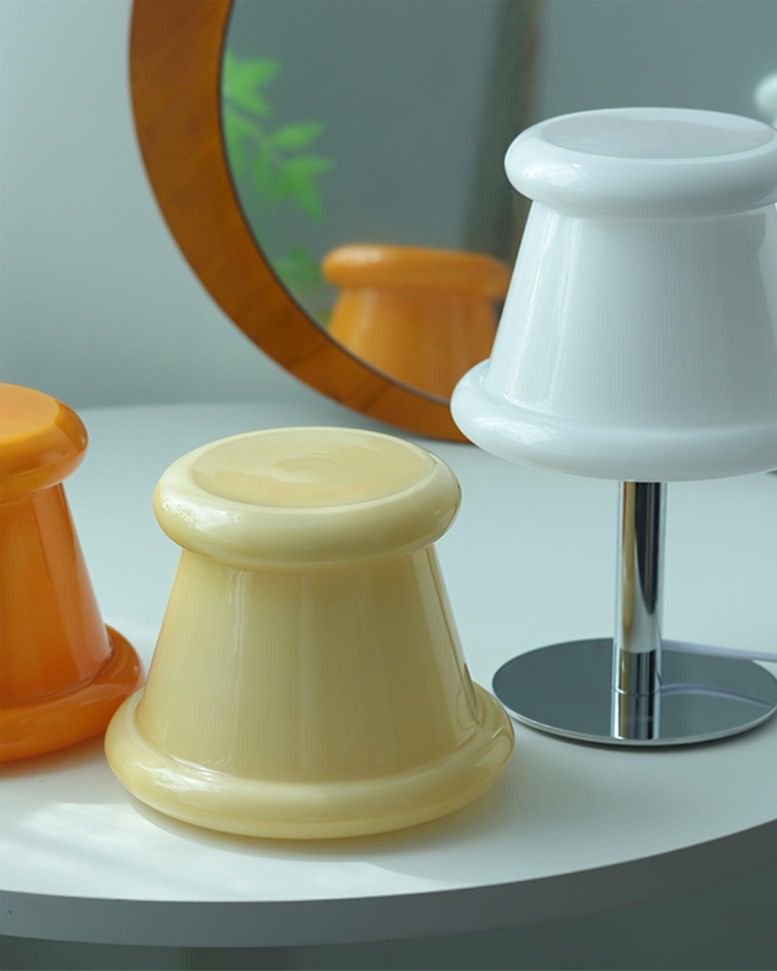 Cream Creative Irregular Cylindrical Table Lamp K500