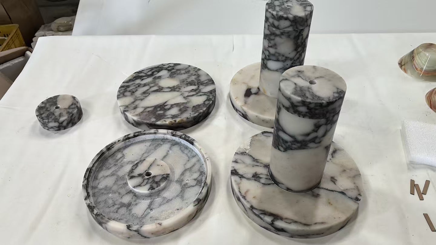 Pillar Marble Table Lamp D567