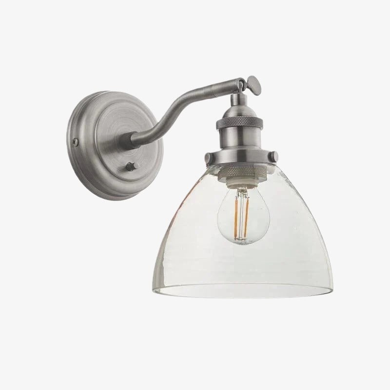 Novera Wall Light Collection - Glass Shade Finishes in Brass Silver Nickel Copper – Residential and Boutique Hospitality K1805