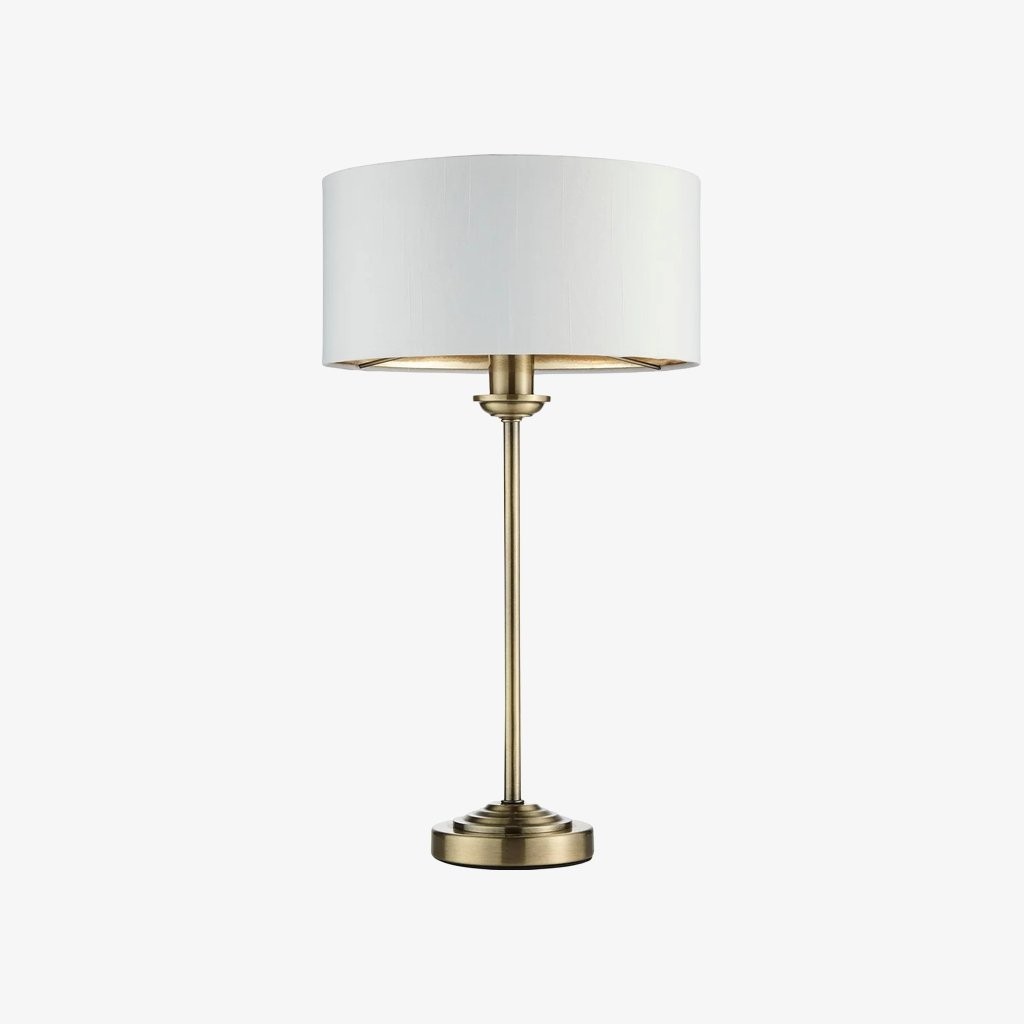 Tela 1‑Light and 3‑Light Table Lamp - Modern Linen & Metal for Living Room K1814