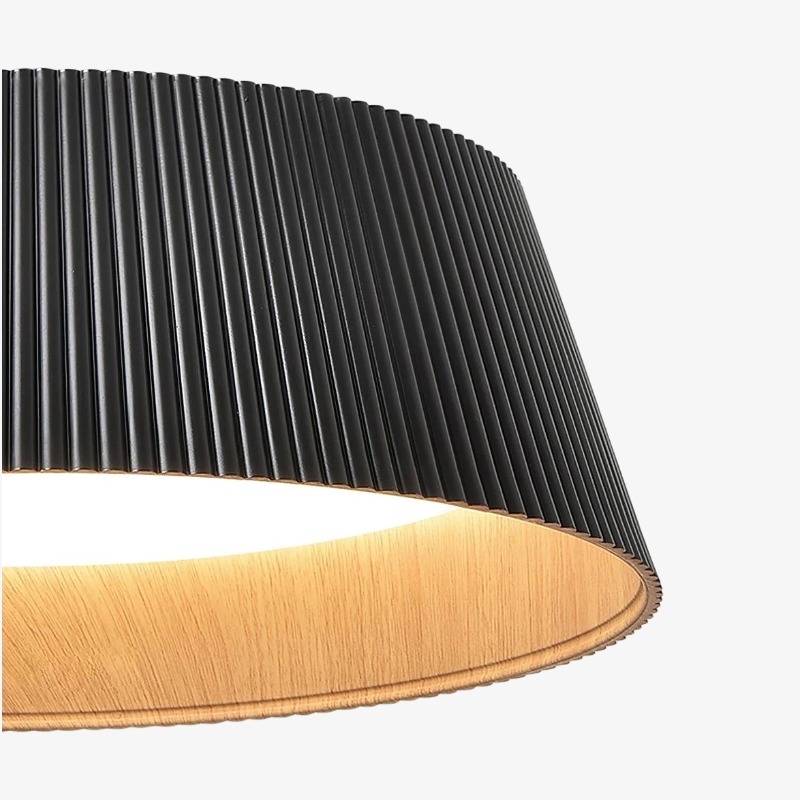Ribravo Modern Ribbed Textured Shade Ceiling Lamp - Modern Minimalist Lamp for Living Room K2327