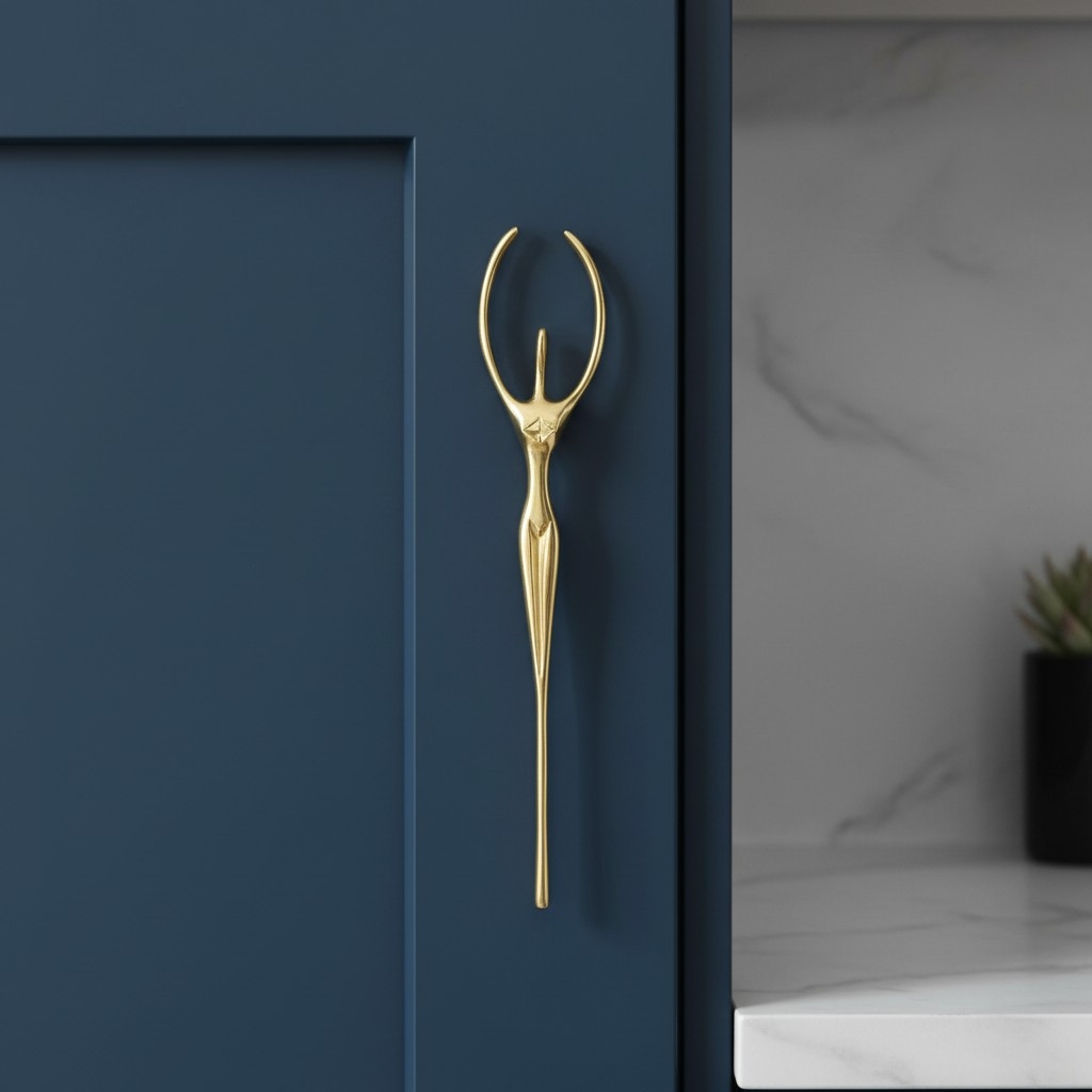 Verlitho Retro Cabinet Handle - Nordic Furniture Pull For Wardrobes and Drawers K2365