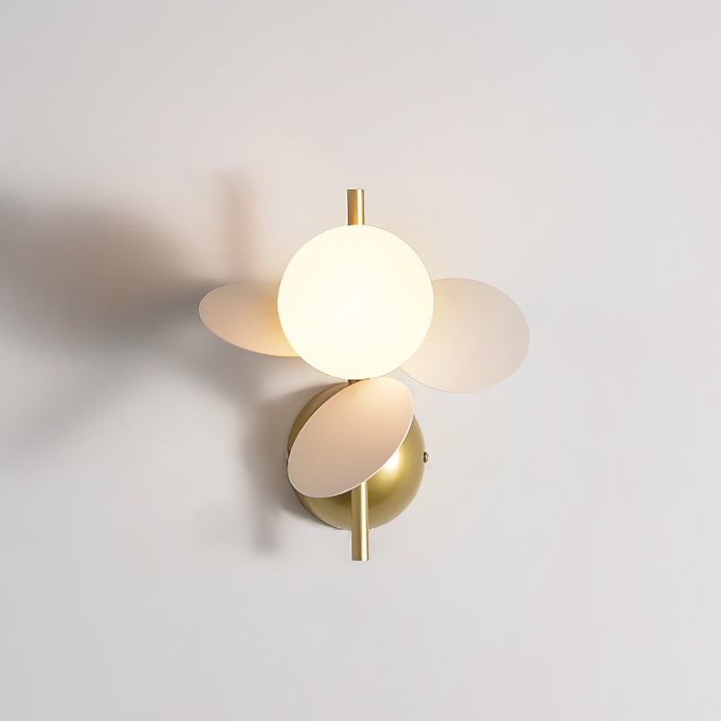 Creative Coloful Leaf Glass Globe Wall Light K174