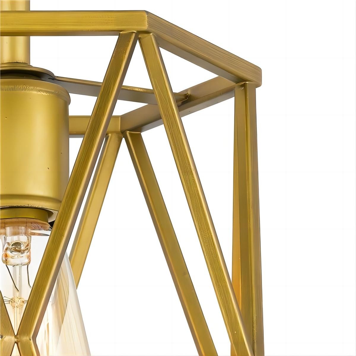 Antique Gold Cage Mini Cylinder Incandescent Pendant Lamp K102