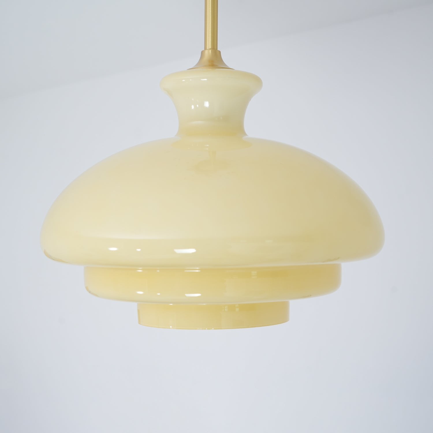 Round Yellow Stylish Simple Glass Pendant Lamp K573
