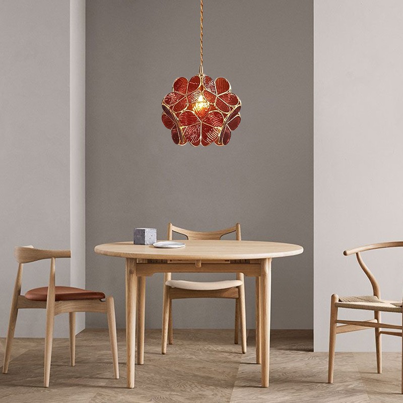 Flower Petal Glass Pendant Light