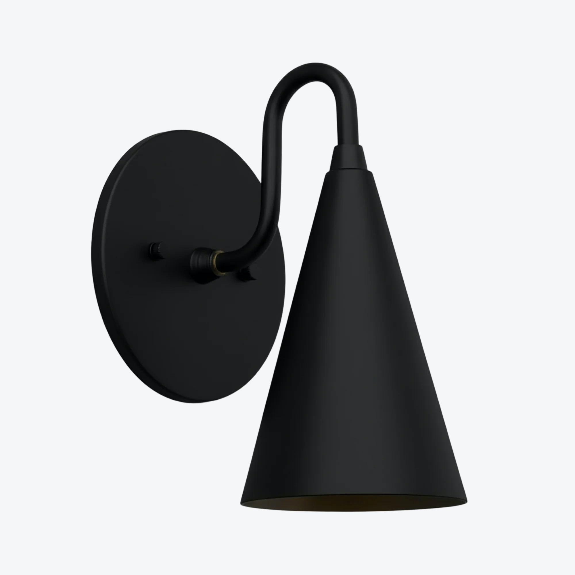 Curva Metal Cone Wall Lamp - Classic Vintage Accent Lighting for Hallway K1736