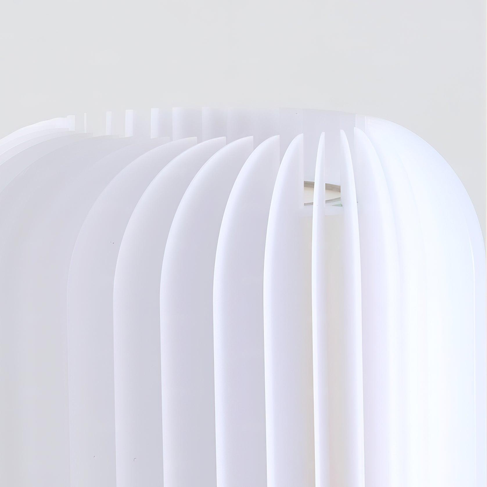 Round Translucent Pleated Table Lamp Suitable For Living Room K600