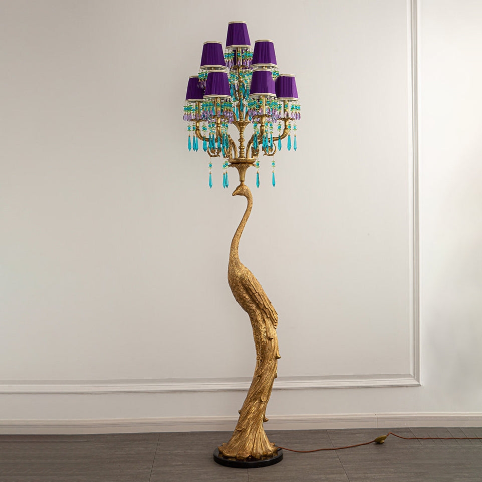Perky Peacock Floor Lamp D761